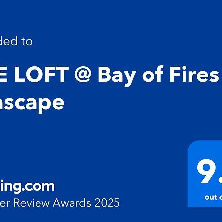 The Loft @ Bay Of Fires Seascape Apartment Binalong Bay Bagian luar foto
